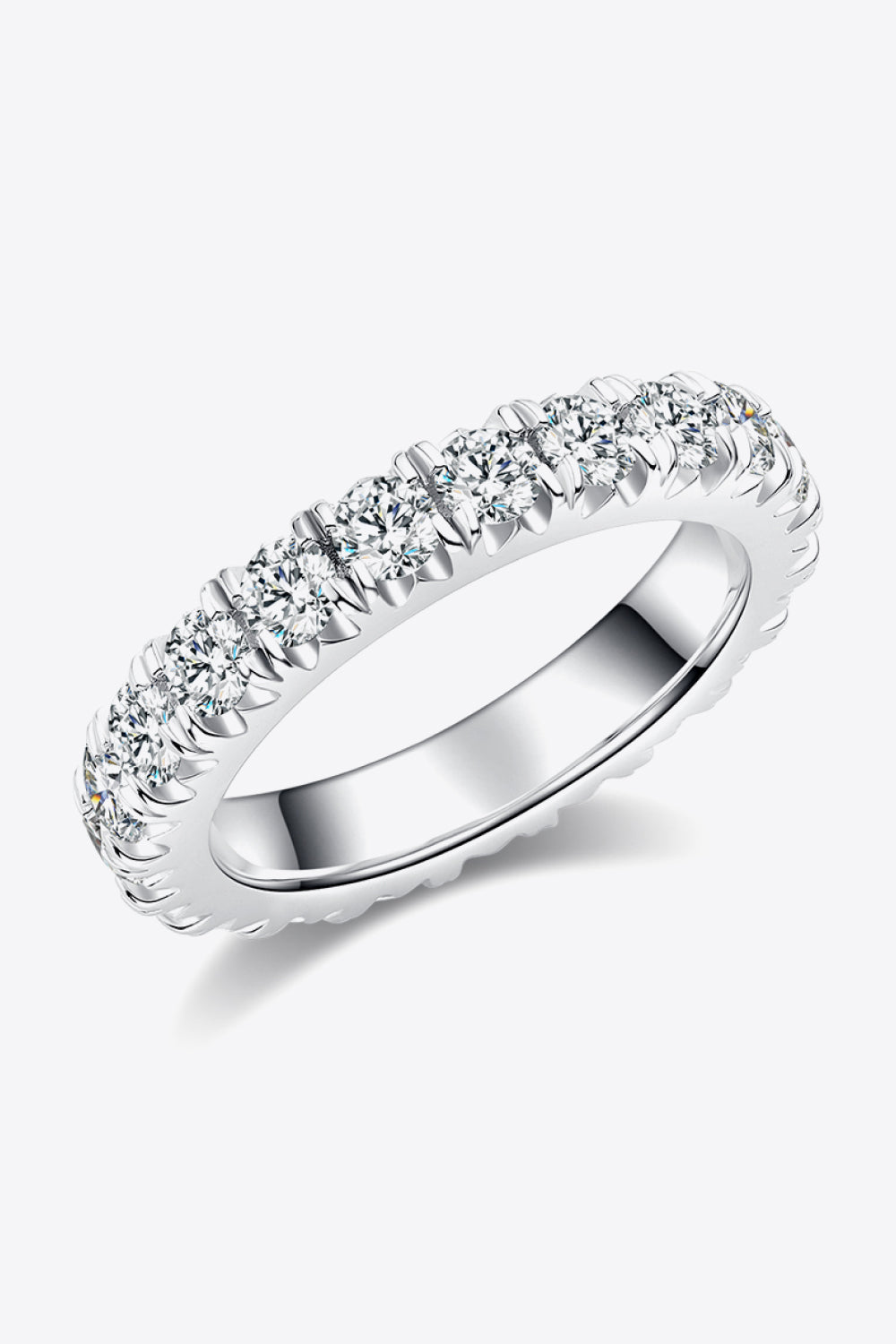 2.3 Carat Moissanite 925 Sterling Silver Eternity Ring - Flyclothing LLC