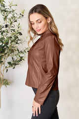 Mock Neck Zip Up Jacket - Flyclothing LLC