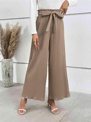 Tied Wide Leg Long Pants - Flyclothing LLC