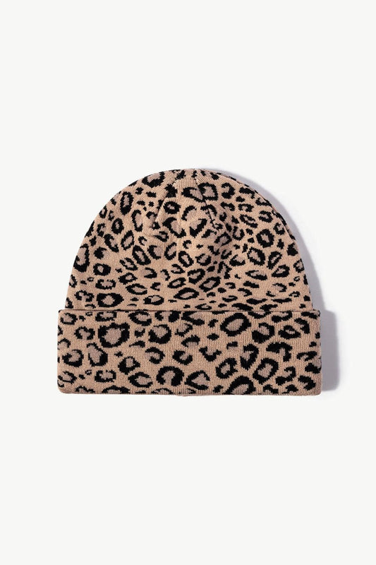 Leopard Pattern Cuffed Beanie - Trendsi