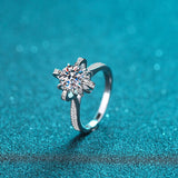 1 Carat Moissanite 925 Sterling Silver Ring - Flyclothing LLC