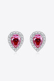 2 Carat Moissanite Teardrop Stud Earrings in Rose - Flyclothing LLC