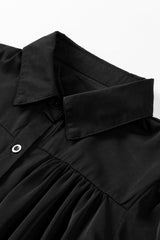 Gathered Detail Puff Sleeve Shirt - Flyclothing LLC