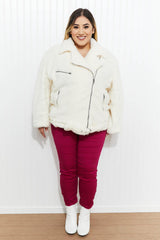 Davi & Dani Come a Little Closer Full Size Faux Fur Jacket - Trendsi