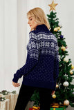 Christmas Snowflake Fair Isle Turtleneck Sweater - Flyclothing LLC