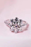 1 Carat Moissanite Flower Ring - Flyclothing LLC