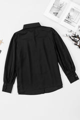 Gathered Detail Puff Sleeve Shirt - Flyclothing LLC