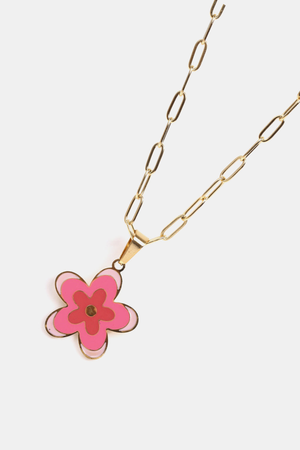 Flower Pendant Stainless Steel Necklace - Flyclothing LLC