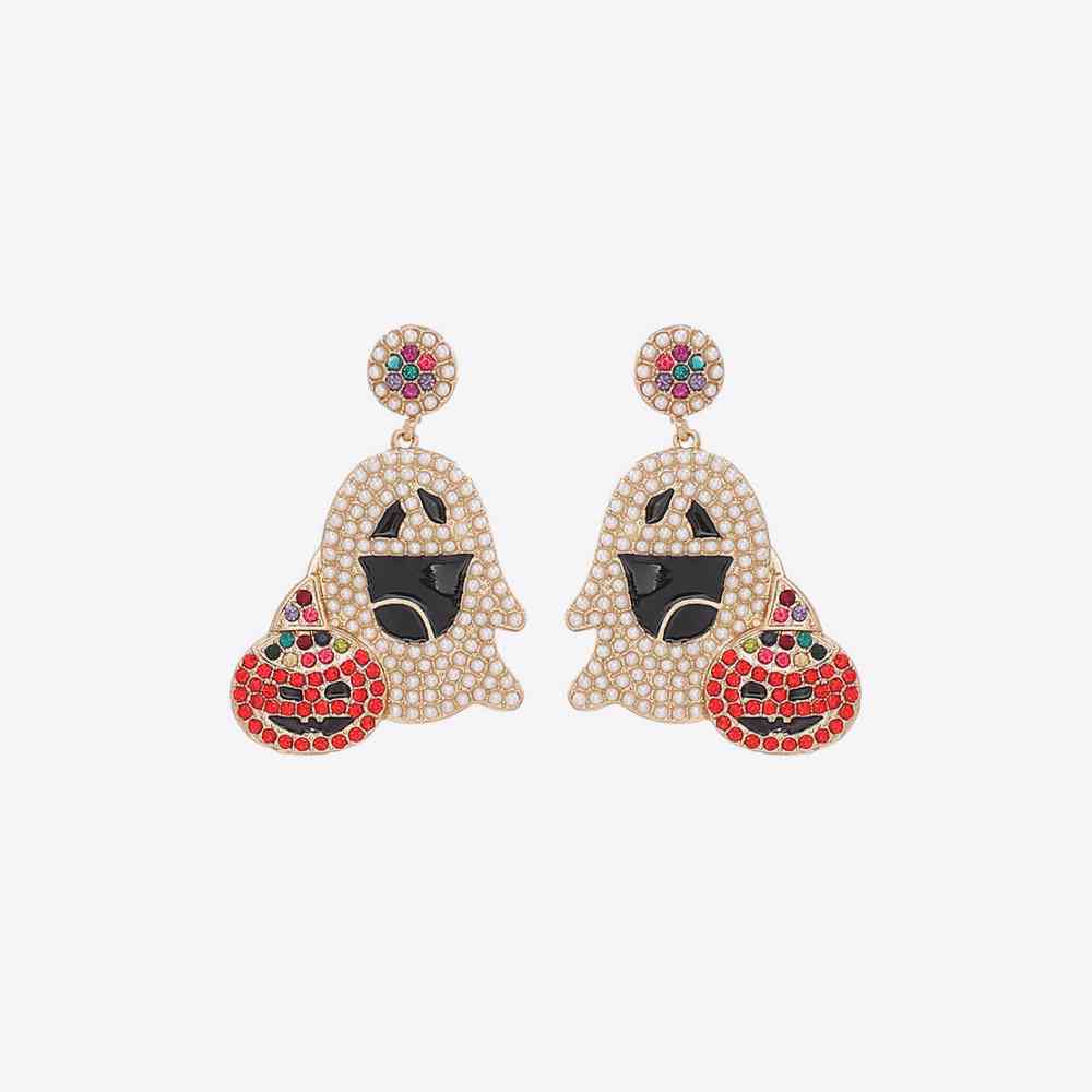 Ghost Rhinestone Alloy Earrings - Flyclothing LLC