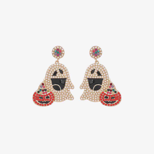 Ghost Rhinestone Alloy Earrings - Flyclothing LLC