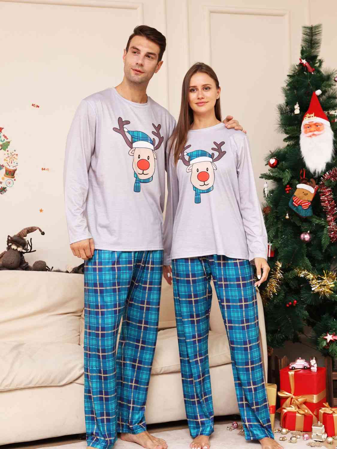 Miami Dolphins NFL Christmas Plaid Family Pajamas Set Gift For Family