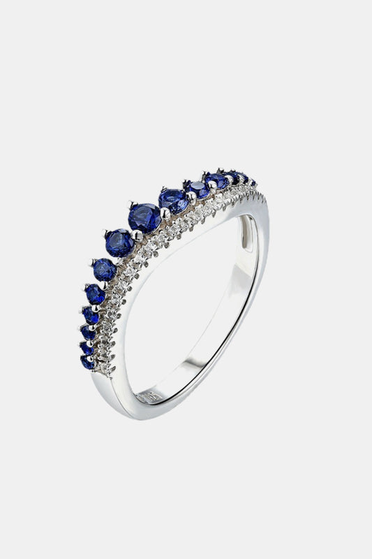 Lab-Grown Sapphire 925 Sterling Silver Rings - Flyclothing LLC