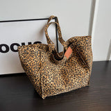 Leopard Canvas Tote Bag - Flyclothing LLC