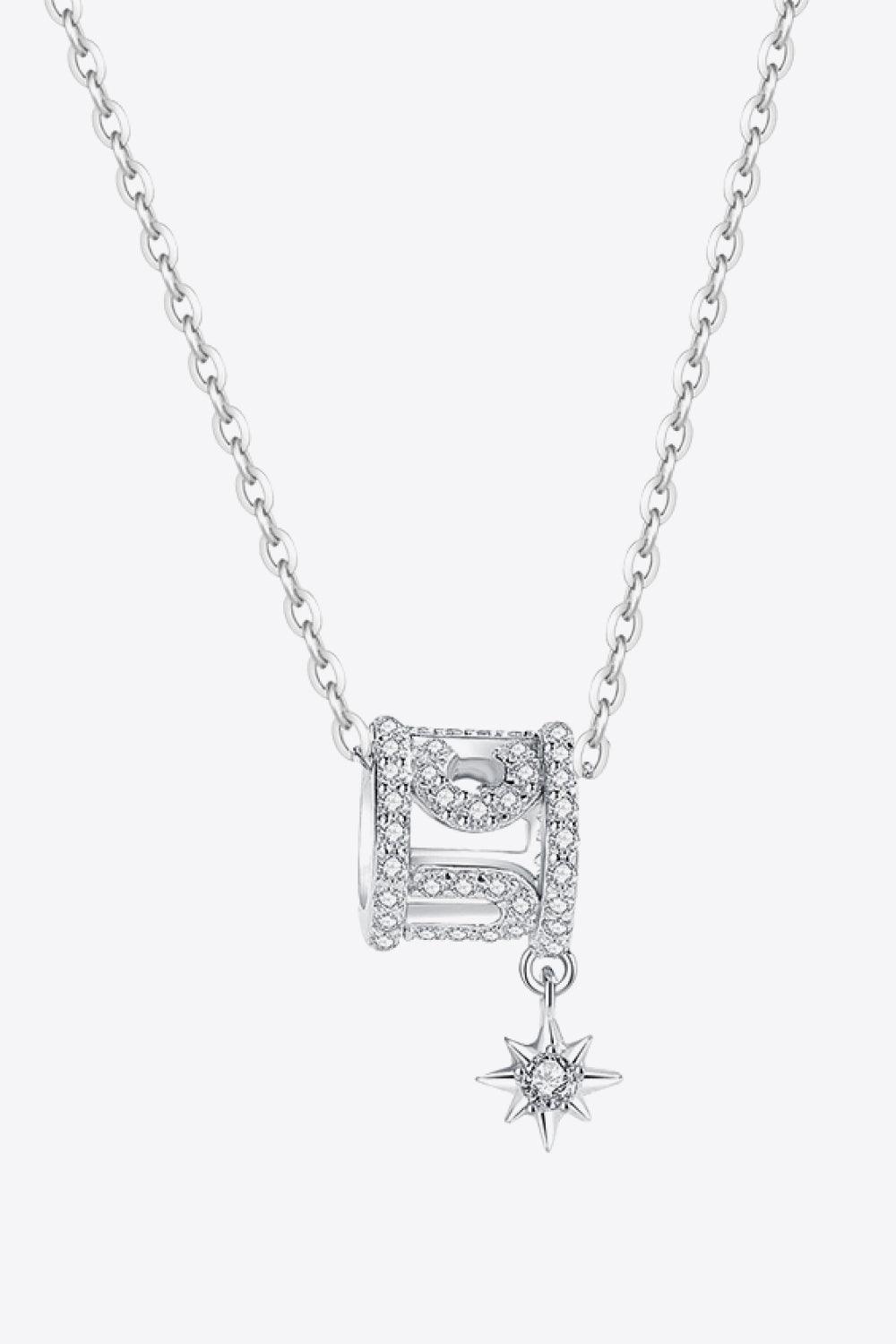 Rely On Fate Cubic Zirconia Pendant Necklace - Flyclothing LLC