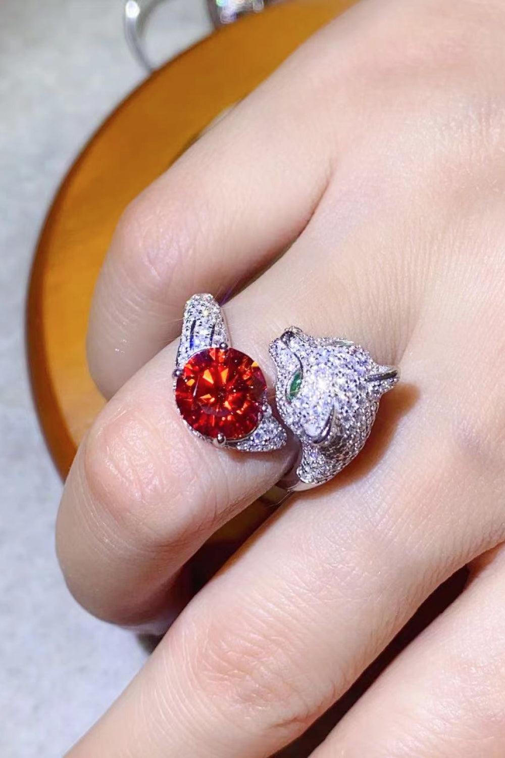 2 Carat Moissanite Adjustable Animal Ring - Flyclothing LLC