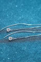 Moissanite 925 Sterling Silver Threader Earrings - Trendsi