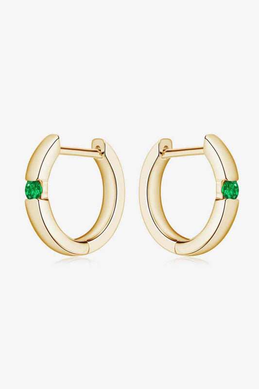 Lab-Grown Emerald Earrings - Flyclothing LLC