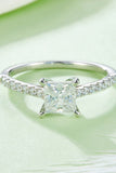 1.21 Carat Moissanite 925 Sterling Silver Side Stone Ring - Flyclothing LLC