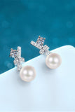 Pearl Moissanite Stud Earrings - Flyclothing LLC