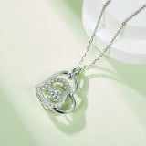 Moissanite 925 Sterling Silver Heart Necklace - Flyclothing LLC