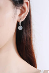 925 Sterling Silver Moissanite Hook Earrings - Trendsi