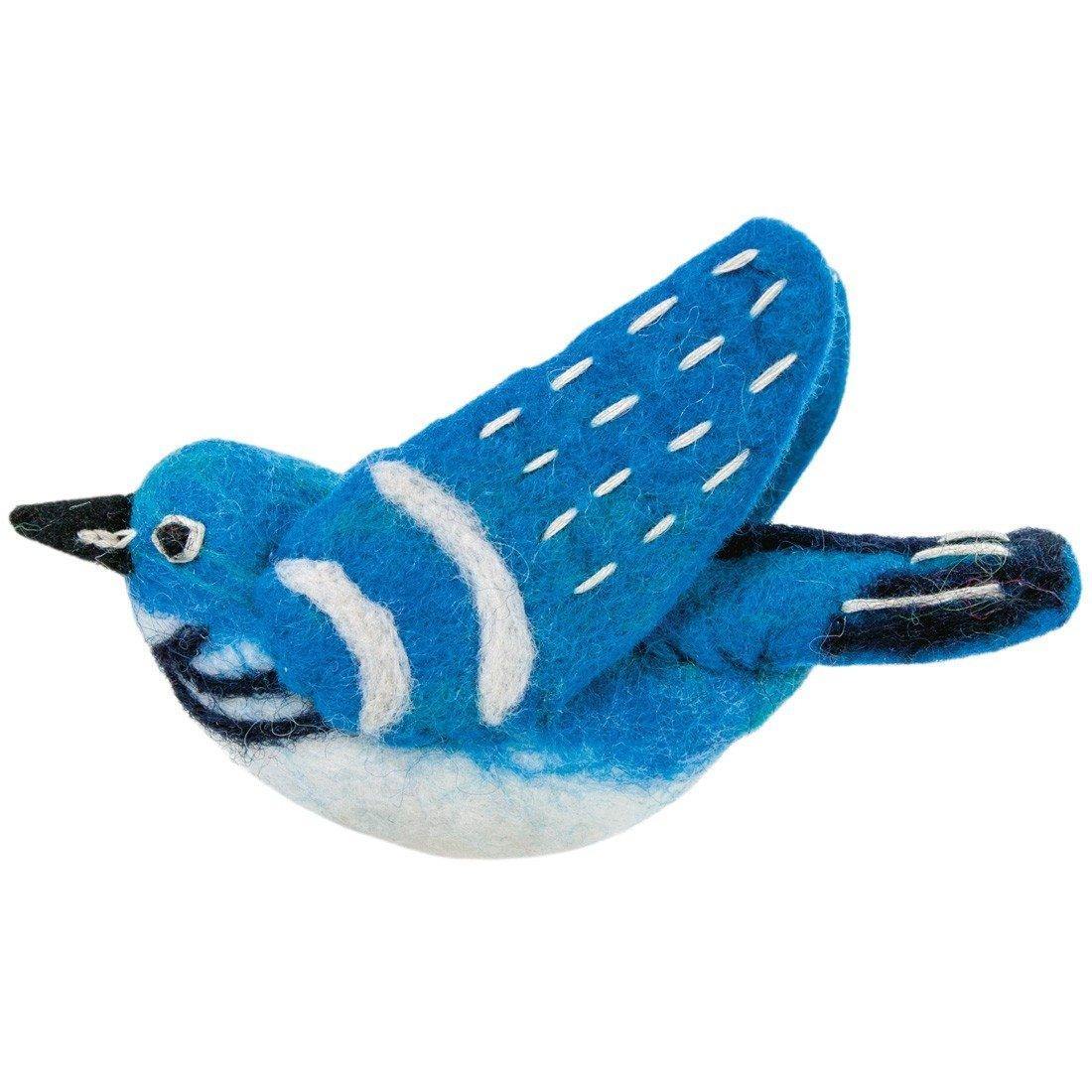 Wild Woolies Felt Bird Garden Ornament - Cerulean Hummingbird - Wild Woolies (G) - Flyclothing LLC