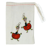 Dancing Girl Pumpkin Earrings - Creative Alternatives - Creative Alternatives