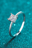 925 Sterling Silver Moissanite Solitaire Ring - Flyclothing LLC