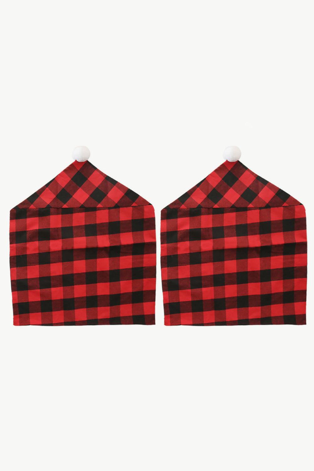 2-Pack Christmas Plaid Chair Covers - Flyclothing LLC