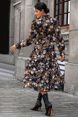 Floral Flounce Sleeve Tiered Dress - Flyclothing LLC