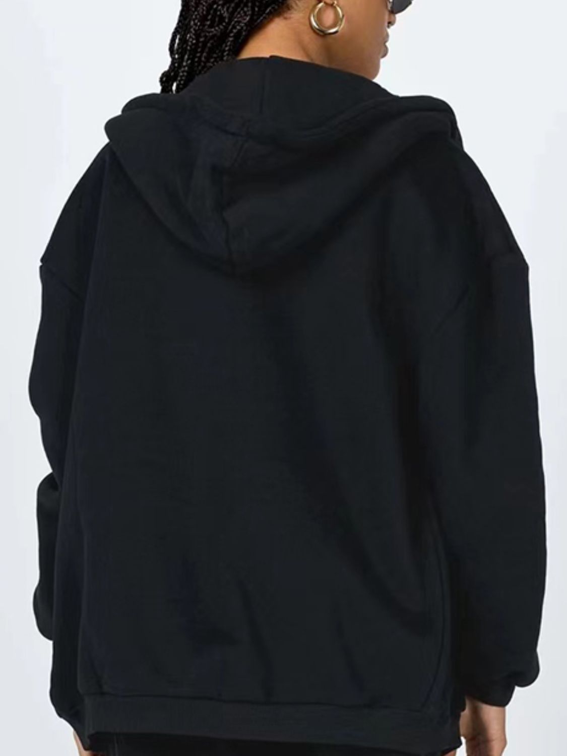 Zip-Up Drawstring Hoodie - Flyclothing LLC