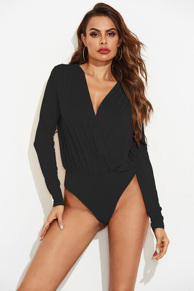 Surplice Long Sleeve Bodysuit - Flyclothing LLC