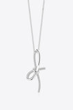 Zircon Bow Pendant Necklace - Flyclothing LLC