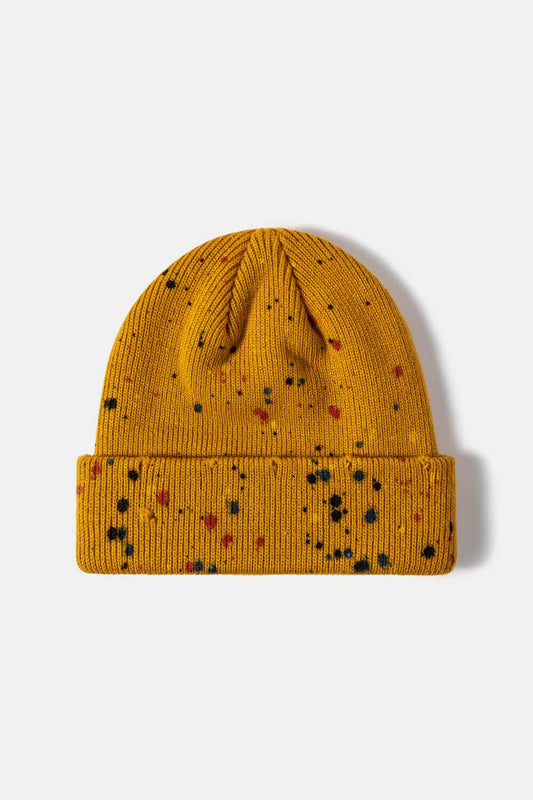 Confetti Rib-Knit Cuff Beanie - Flyclothing LLC