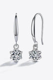 2 Carat Moissanite 6-Prong Drop Earrings - Flyclothing LLC