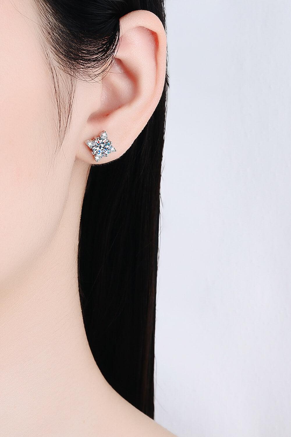 Four Leaf Clover 2 Carat Moissanite Stud Earrings - Flyclothing LLC