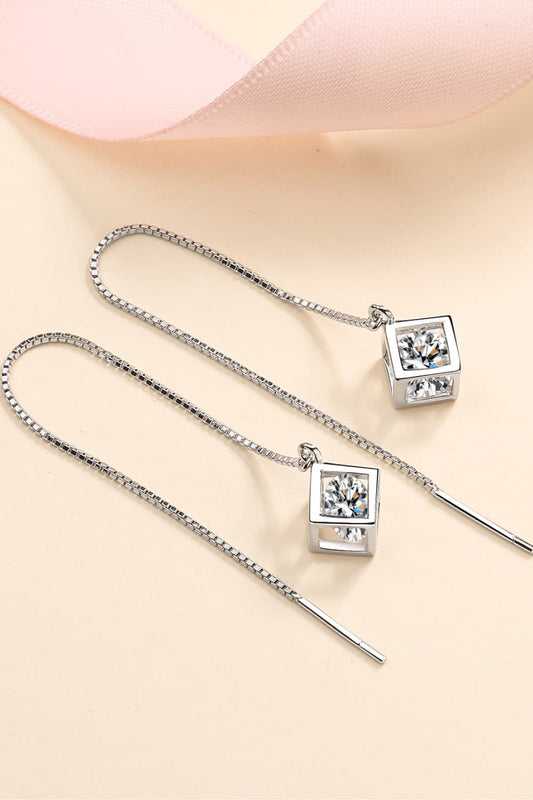 2 Carat Moissanite 925 Sterling Silver Threader Earrings - Flyclothing LLC