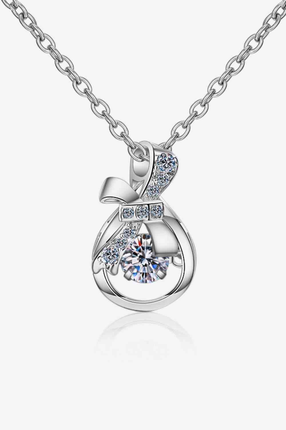 1 Carat Moissanite 925 Sterling Silver Necklace - Flyclothing LLC