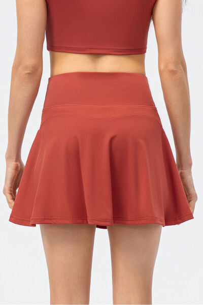 High Waist Wide Waistband Active Skirt - Flyclothing LLC