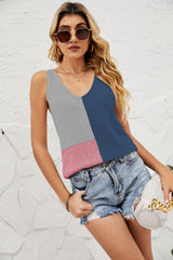 Color Block Knit Tank - Flyclothing LLC