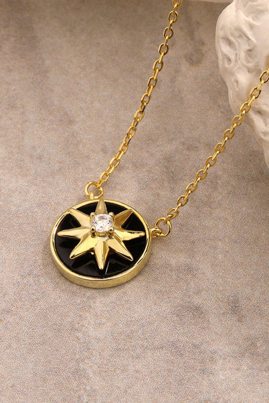 Cubic Zirconia Star Pendant Necklace - Flyclothing LLC