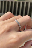 Shiny 3 Carat Moissanite Platinum-Plated Ring - Flyclothing LLC