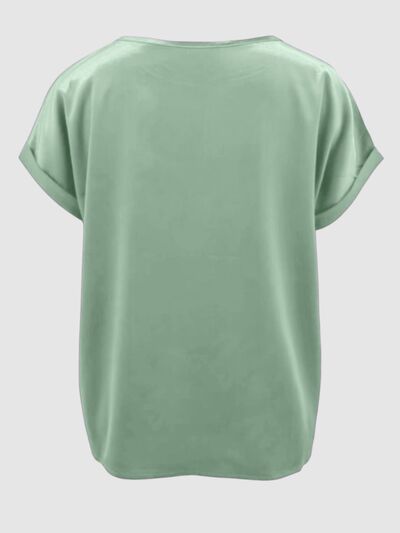 Round Neck Short Sleeve T-Shirt - Flyclothing LLC