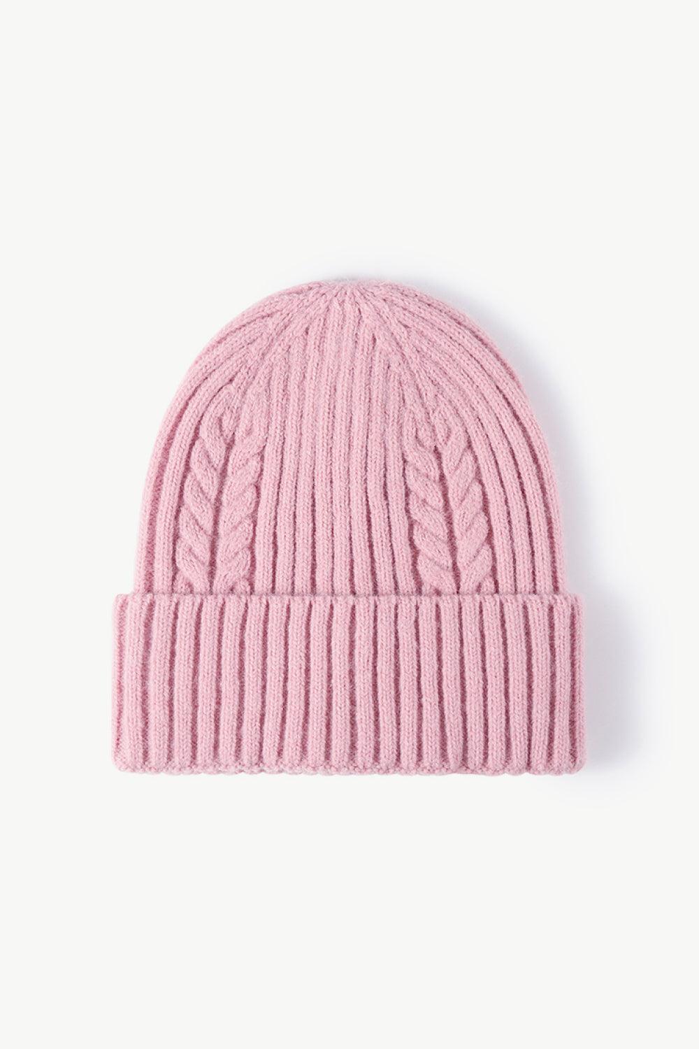 Cable-Knit Cuff Beanie - Trendsi