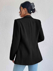 Shawl Collar Long Sleeve Blazer - Flyclothing LLC