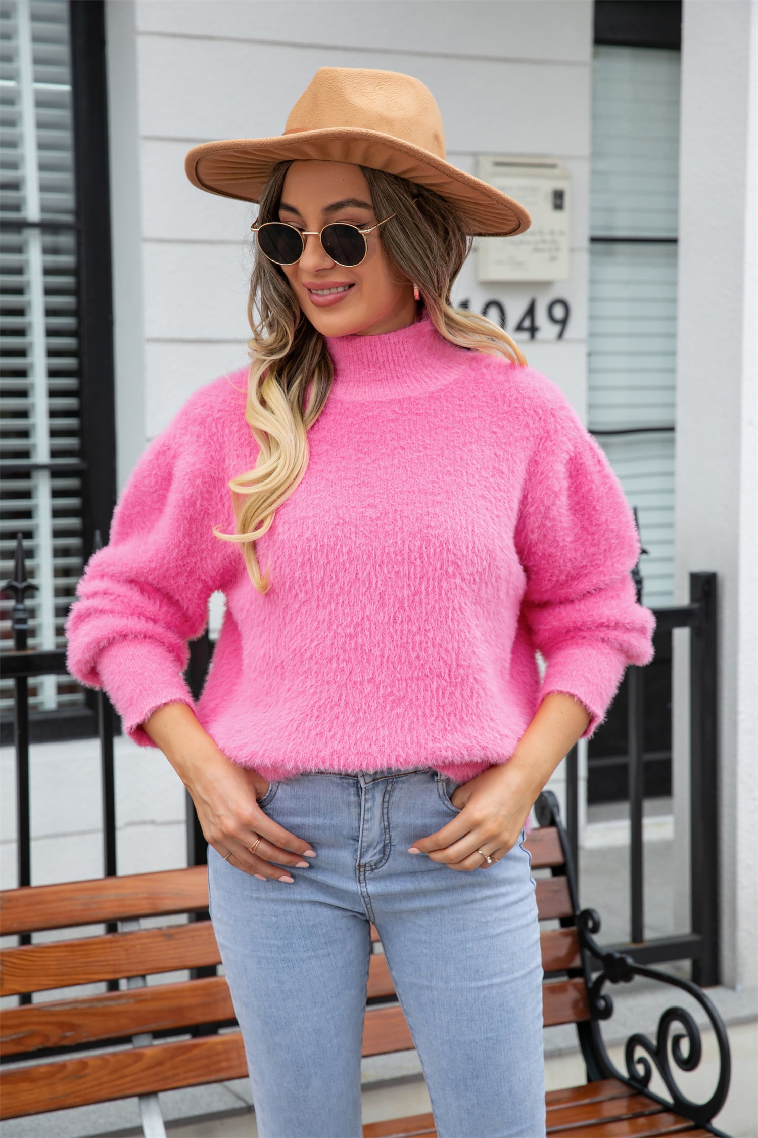 Turtle Neck Long Sleeve Pullover Sweater - Flyclothing LLC