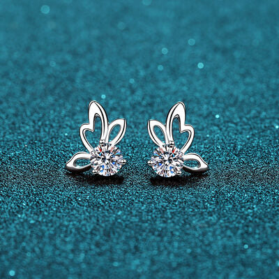 1 Carat Moissanite Butterfly Shape Earrings - Flyclothing LLC