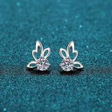 1 Carat Moissanite Butterfly Shape Earrings - Flyclothing LLC