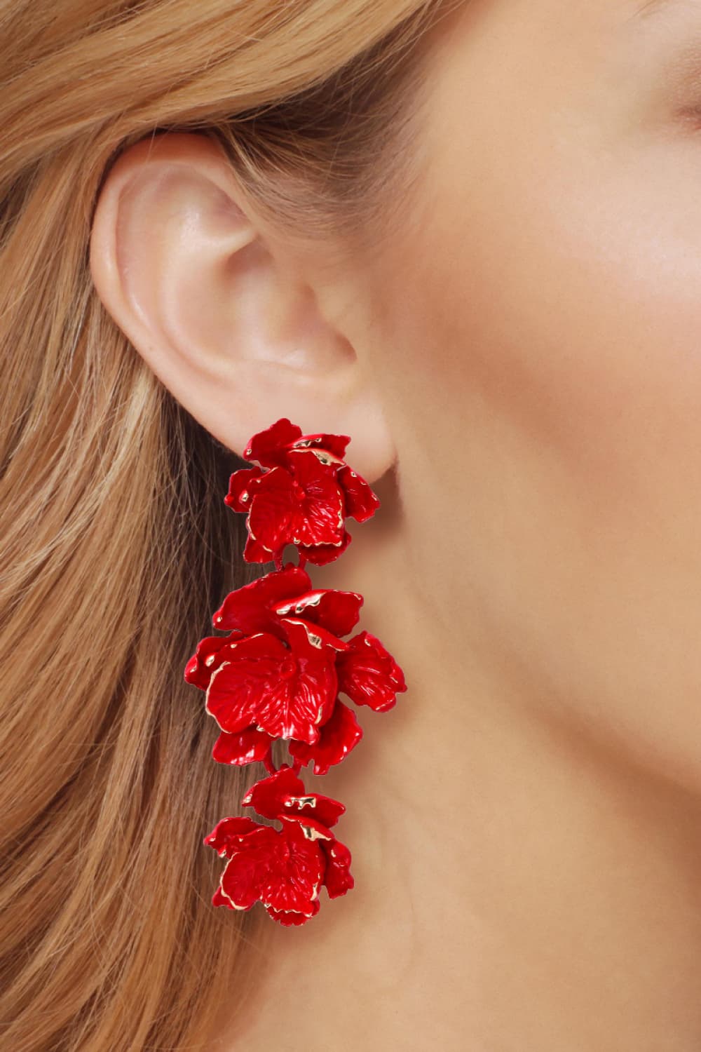 Flower Shape Zinc Alloy Dangle Earrings - Flyclothing LLC