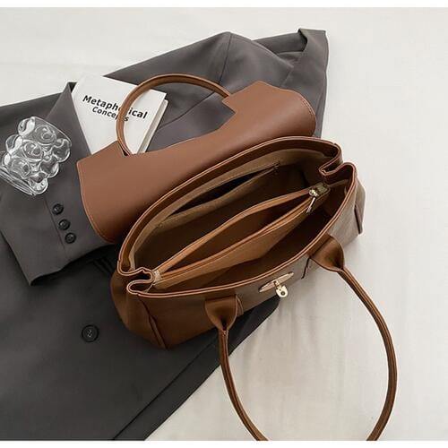 PU Leather Shoulder Bag - Trendsi